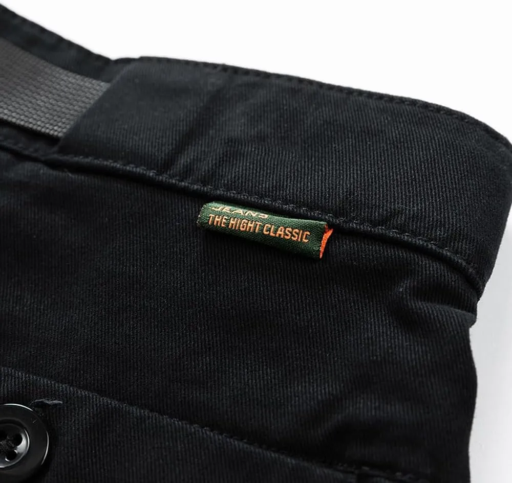 Men's Slim Fit Casual Cargo Shorts Summer Solid Drawstring Cotton Work Shorts