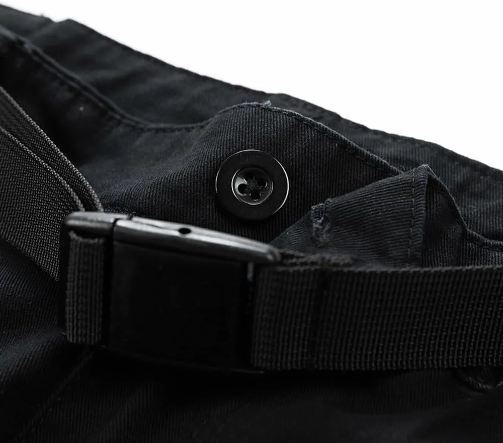 Men's Slim Fit Casual Cargo Shorts Summer Solid Drawstring Cotton Work Shorts