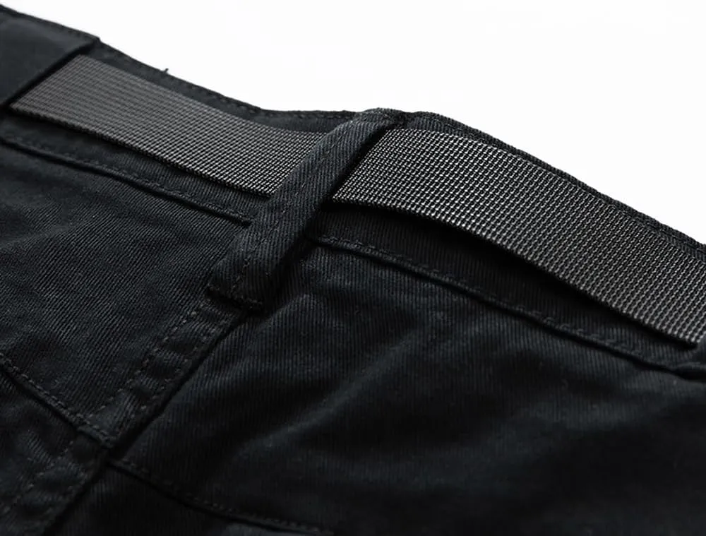 Men's Slim Fit Casual Cargo Shorts Summer Solid Drawstring Cotton Work Shorts