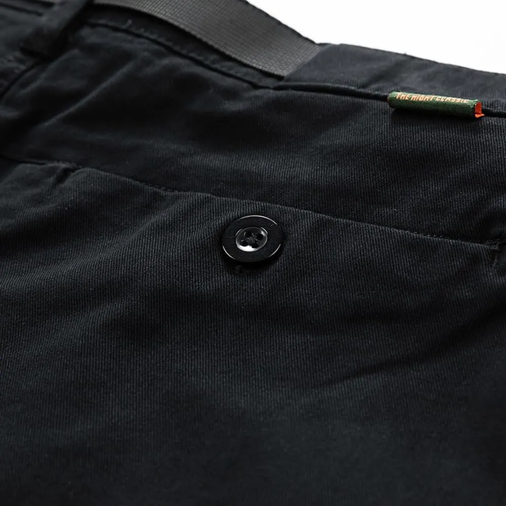 Men's Slim Fit Casual Cargo Shorts Summer Solid Drawstring Cotton Work Shorts