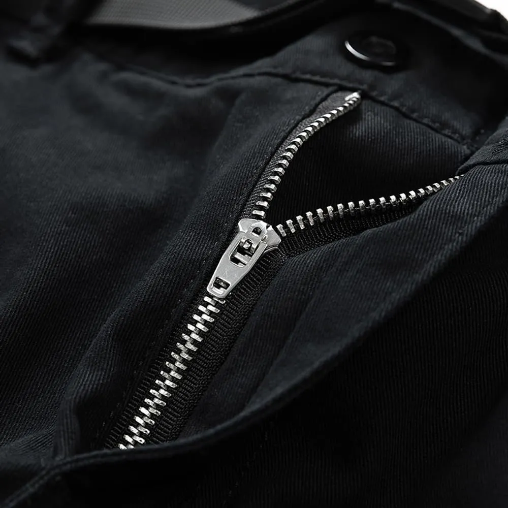 Men's Slim Fit Casual Cargo Shorts Summer Solid Drawstring Cotton Work Shorts