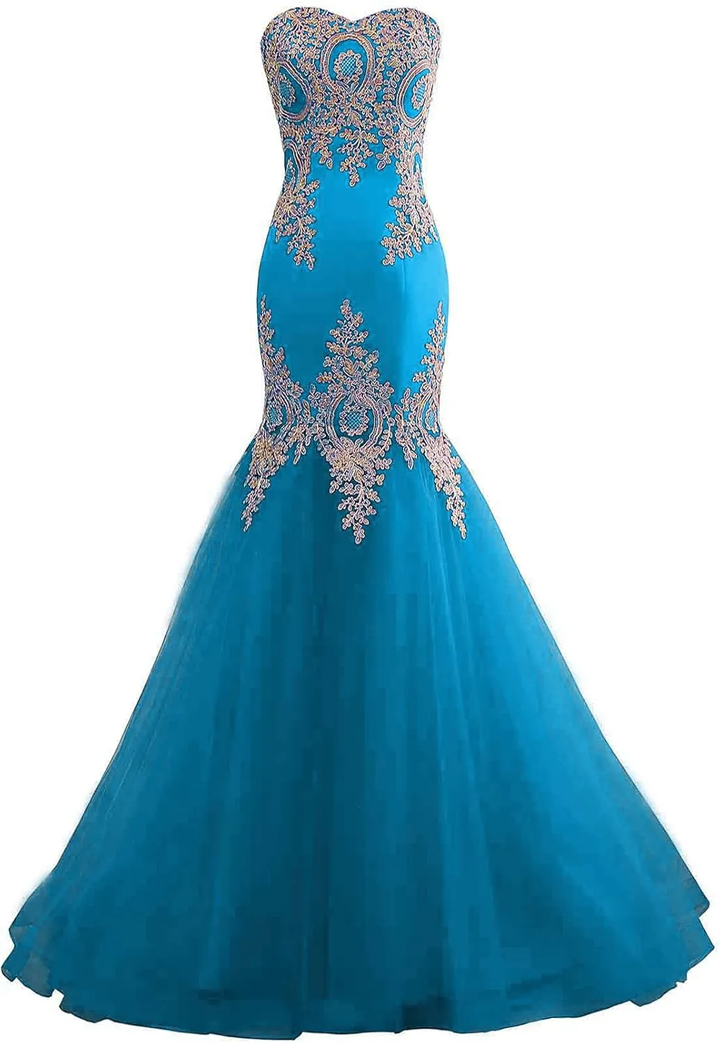 Mermaid Tulle Prom Dresses for Women 2025 Long Lace Appliques Sweetheart Formal Dress Wedding Evening Party Gowns