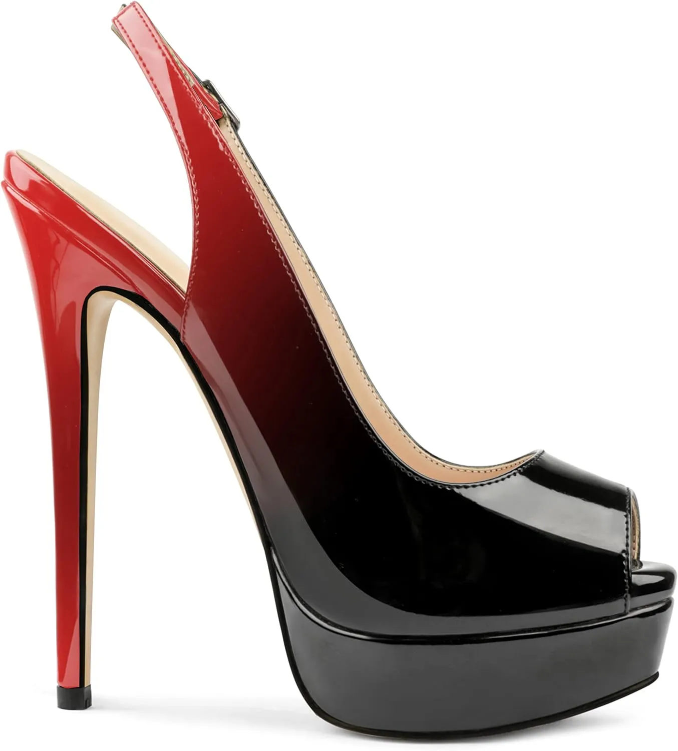 MERUMOTE Women's Platform Stiletto Heels Shoes Peep Toe Pumps 6 inch Heels for Dress Wedding Party
