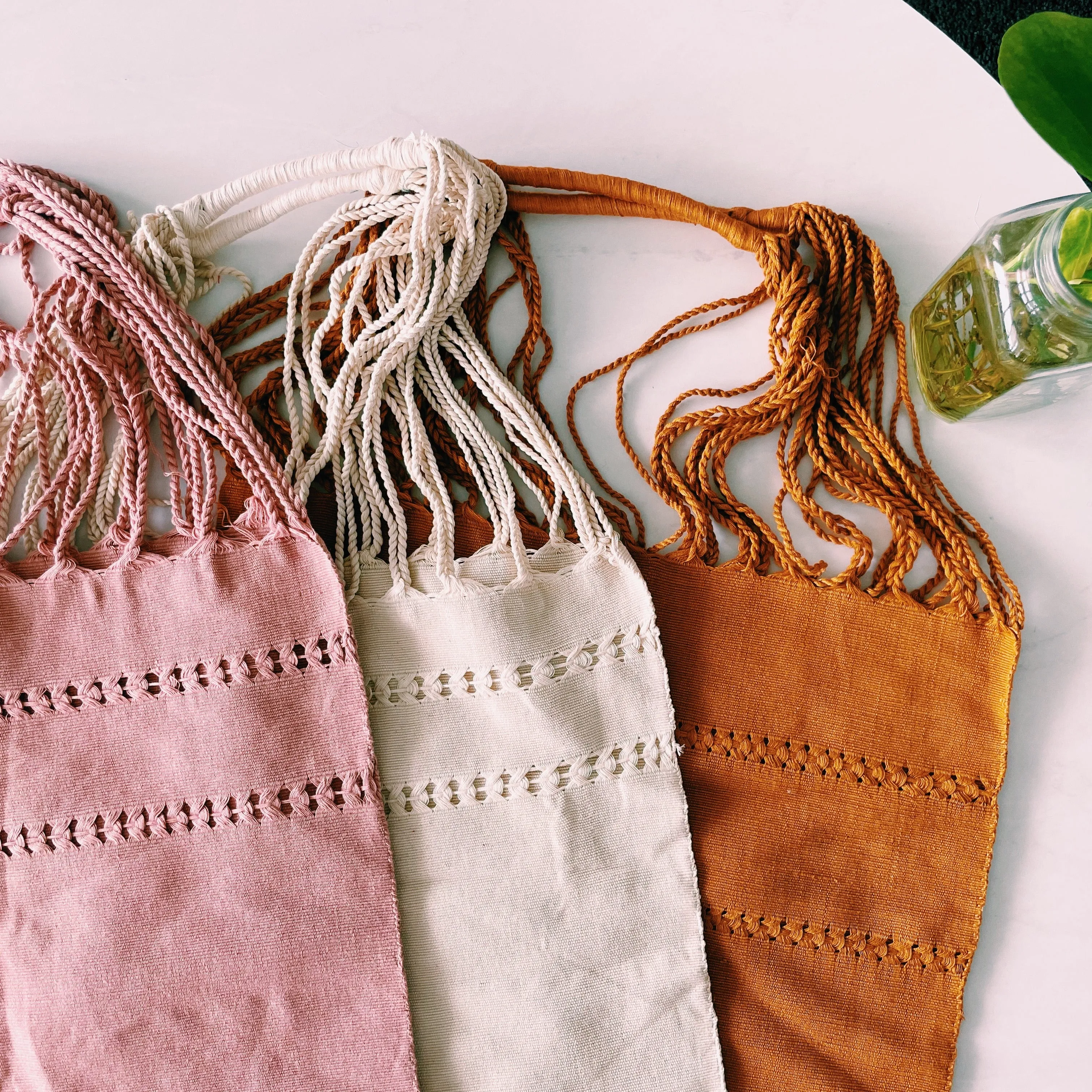 Mexican Cotton Loom Market Bag 16 x 14 in