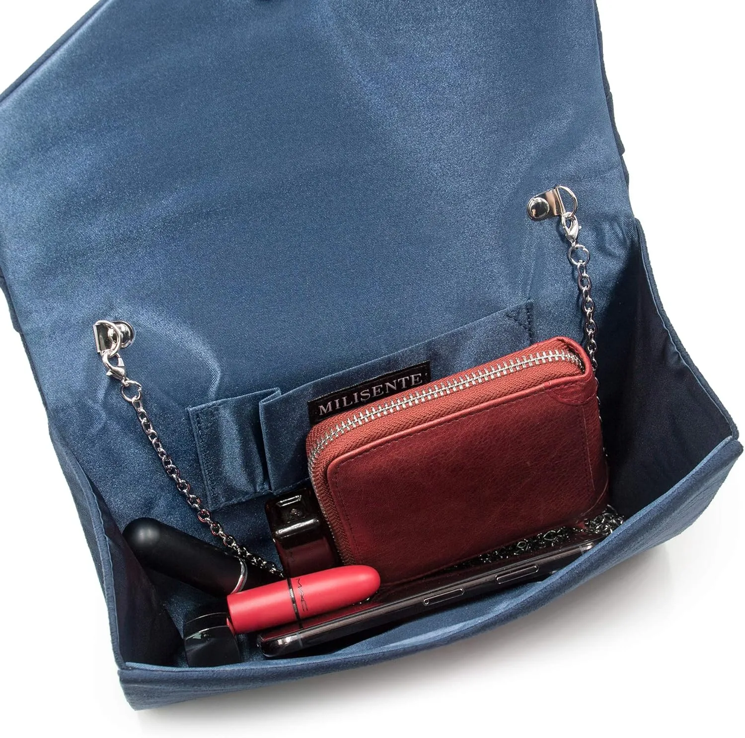 Milisente Evening Bag for Women, Suede Envelope Evening Purses Crossbody Shoulder Clutch Bag