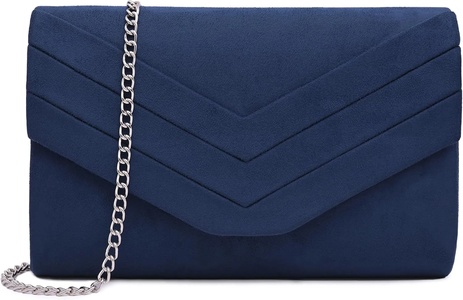 Milisente Evening Bag for Women, Suede Envelope Evening Purses Crossbody Shoulder Clutch Bag