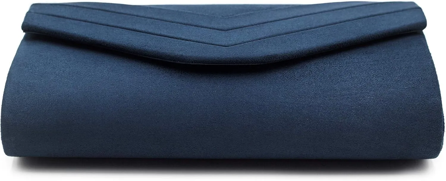 Milisente Evening Bag for Women, Suede Envelope Evening Purses Crossbody Shoulder Clutch Bag