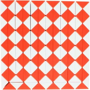 Mipartebo Magic Snake Cube Twist Puzzle 144 Wedges Large Size Twist Fidget Snake Toys Gift Party Favors for Kids Adults Teens Orange