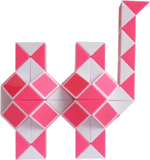 Mipartebo Magic Snake Cube Twist Puzzle 72 Wedges Large Size Twist Fidget Snake Toys Gift Party Favors for Kids Adults Teens Pink