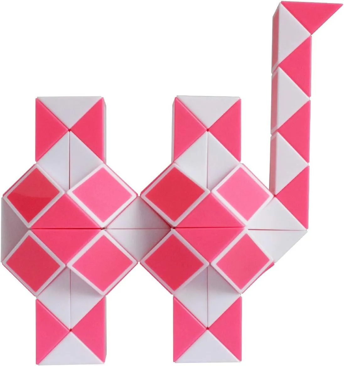 Mipartebo Magic Snake Cube Twist Puzzle 72 Wedges Large Size Twist Fidget Snake Toys Gift Party Favors for Kids Adults Teens Pink