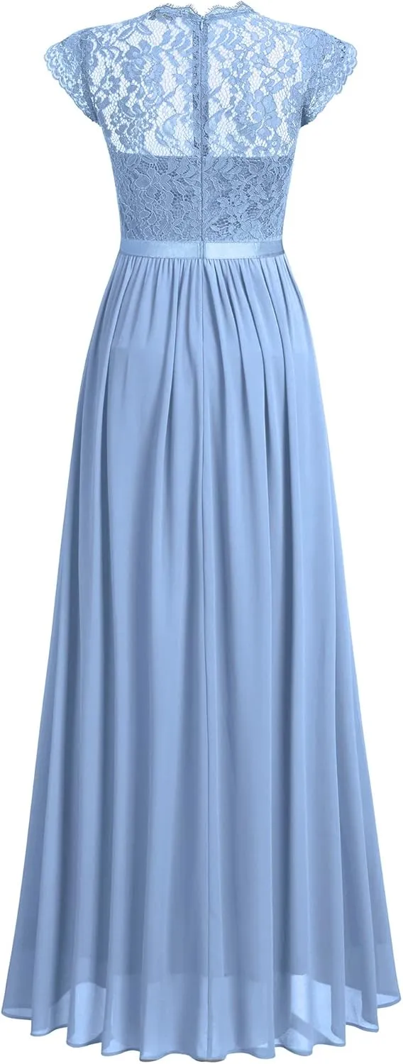 Miusol Women's Formal Floral Lace Evening Party Maxi Dress