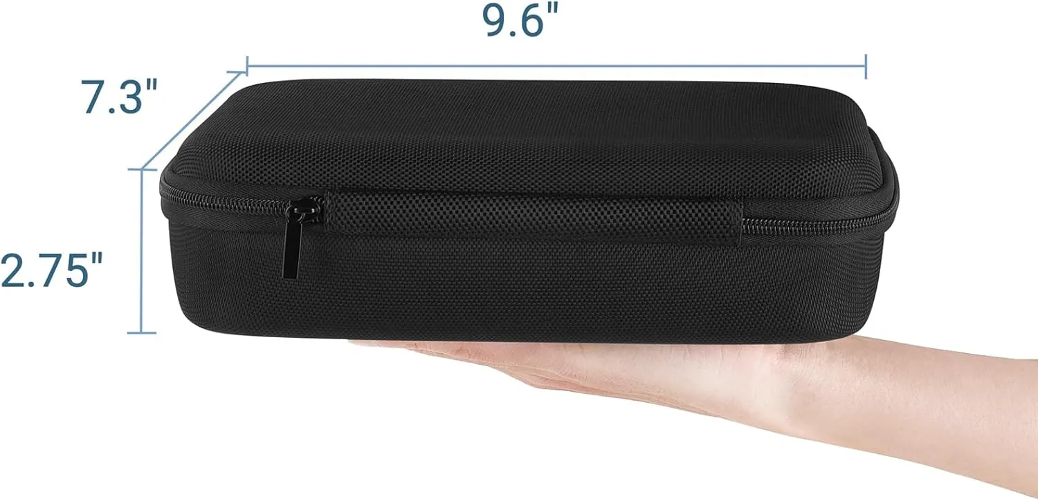 Mkono Travel Sunglasses Organizer Glasses Case Multiple Pairs with Adjustable Slots Portable Eyeglasses Case Storage Box for Men Women, Medium, Black