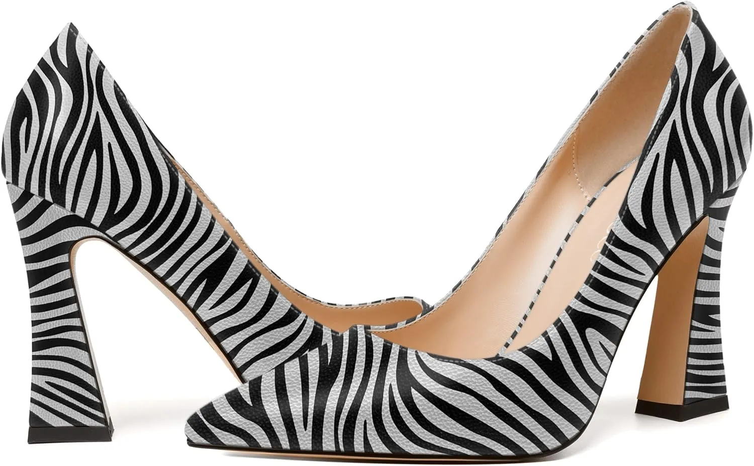 MODENCOCO Womens Slip On Pointed Toe Sexy Patent Evening Party Stiletto High Heel Pumps Dress Shoes 4 Inch