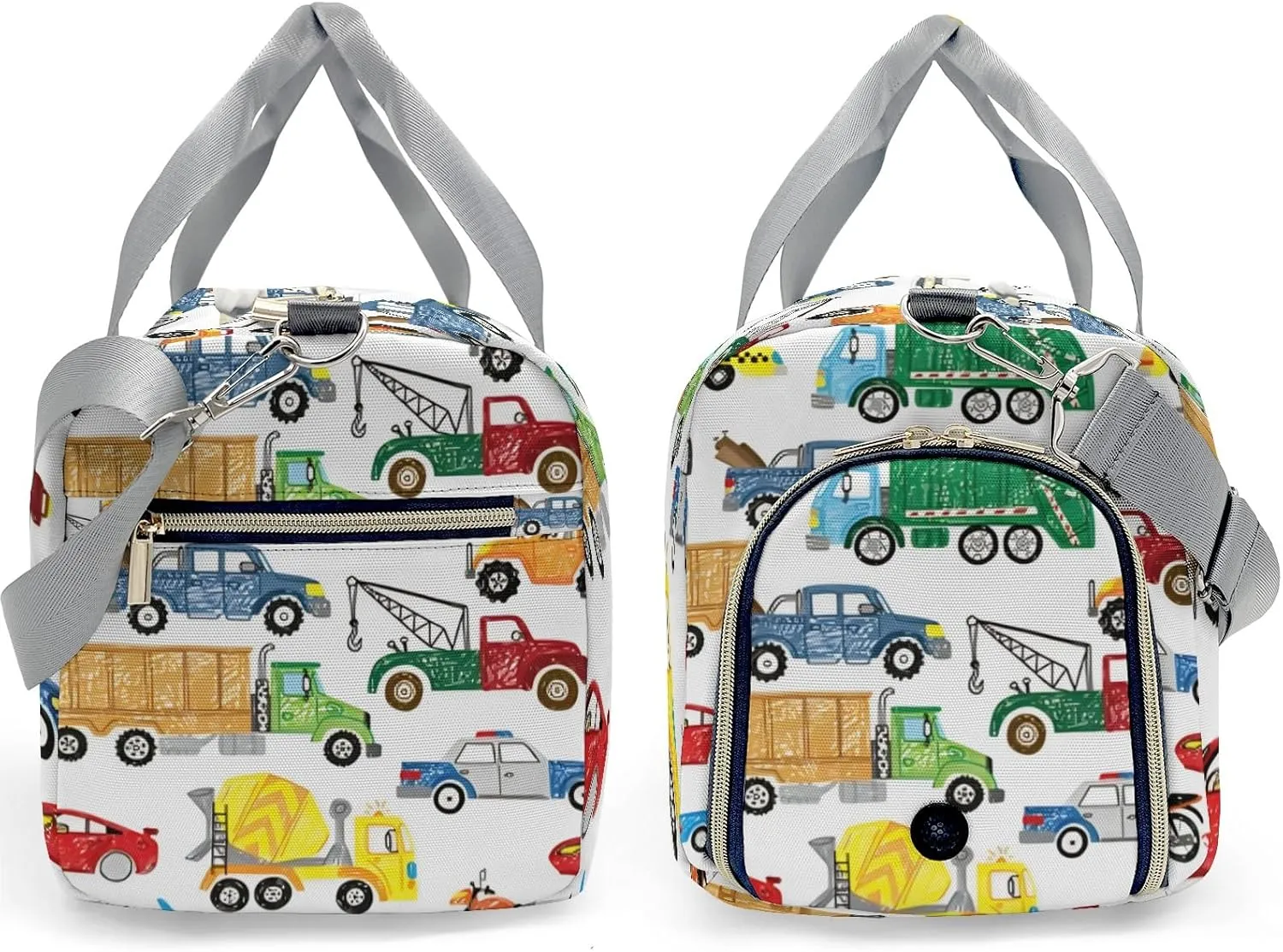 Monster Truck Dump Jump Colorful Personalized Kids Duffel Swim Bag for Boys,Customized Swim Duffle Bag for Boys Man Kids Gifts