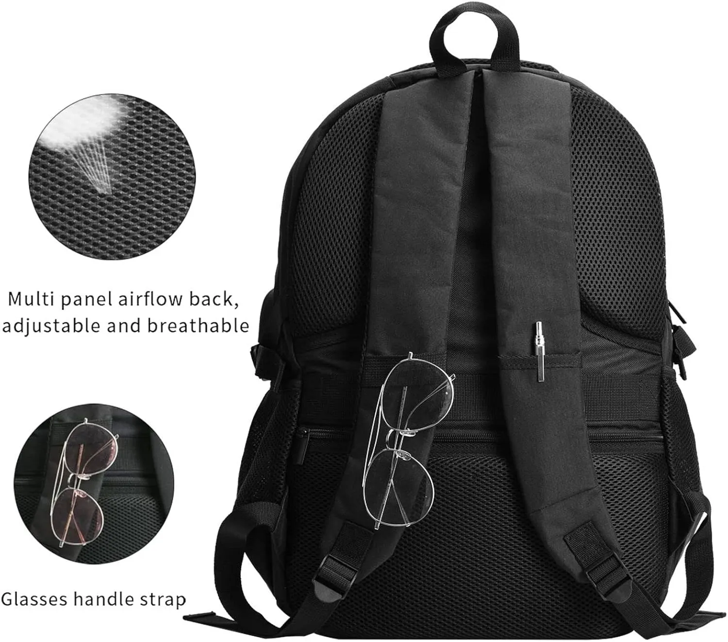 Montserrat Pride Flag Business Laptop Backpack Travel Backpacks Outdoor Rucksack Large Bag Daypack with USB Charging Port Multi-Pocket for Hiking Camping