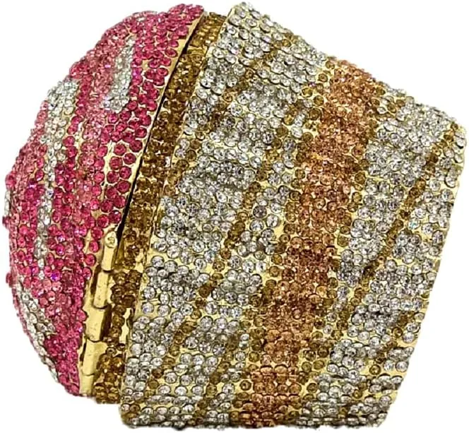 Novelty Cupcake Minaudiere Handbags Women Evening Bag Party Crystal Clutch Bag Bridal Rhinestone Clutch Purse,Mini