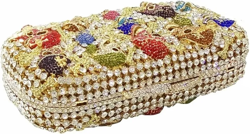 Novetly Skull Rhinestone Purse for Women Glitter Halloween Evening Bag Wedding Party Diamond Clutch Cocktail Handbag