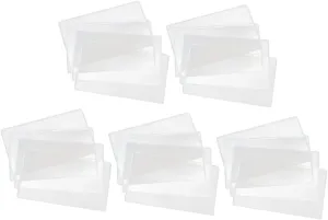 NUOBESTY 20pcs Transparent Hard Clip Bags for Banknote Storage Protective Cover for Currency Stamps and Collectibles for Collectors and Enthusiasts