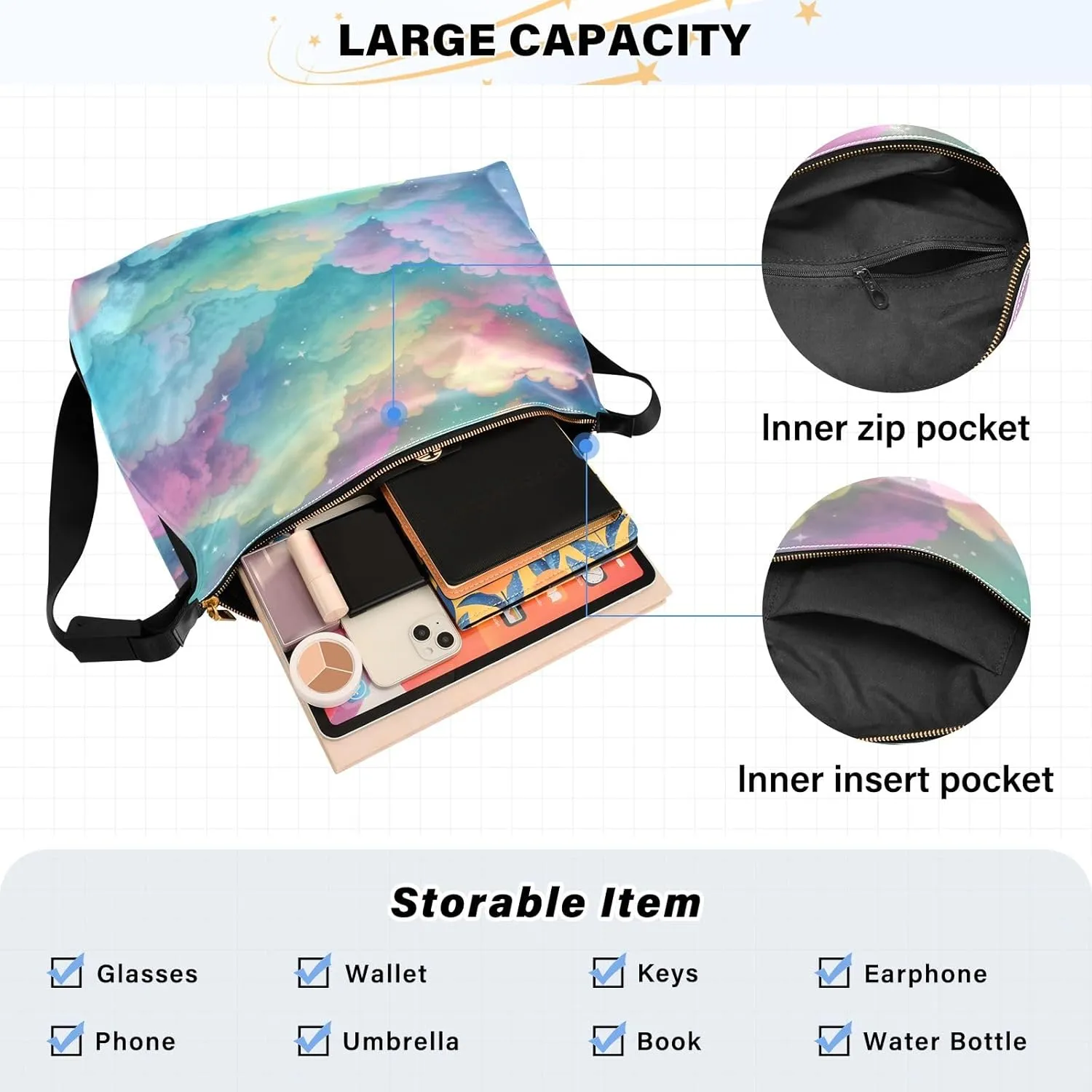 OBeer with Red Vegan Crossbody Bag, Adjustment for Leather Tote Bag, Men's Shoulder Bags