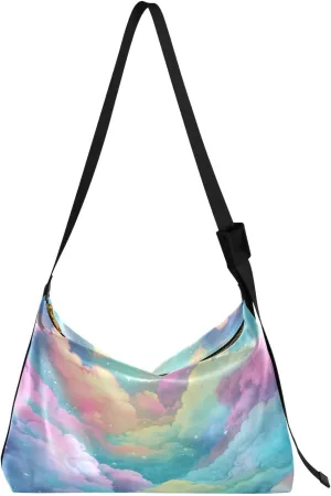 OBeer with Red Vegan Crossbody Bag, Adjustment for Leather Tote Bag, Men's Shoulder Bags