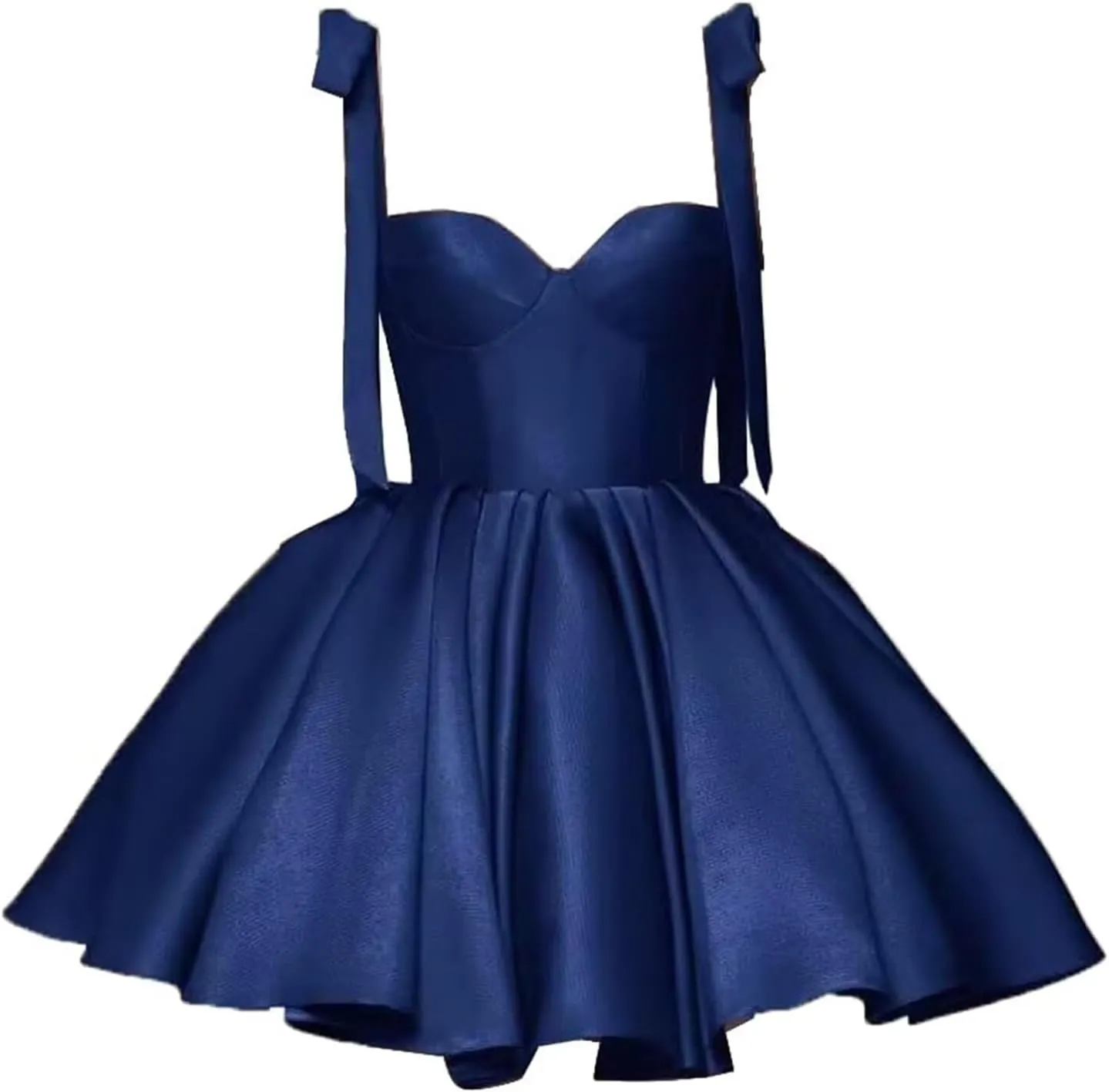 Off Shoulder Satin Homecoming Dress Short Prom Dresses for Teens 2025 Puffy HOCO Dress with Bow BD488