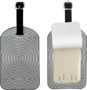 Optical Spin Illusion Print Airplane Luggage Tag Elegant Luggage Tag 4.3 X 2.76 Inch for Suitcases Travel Bags