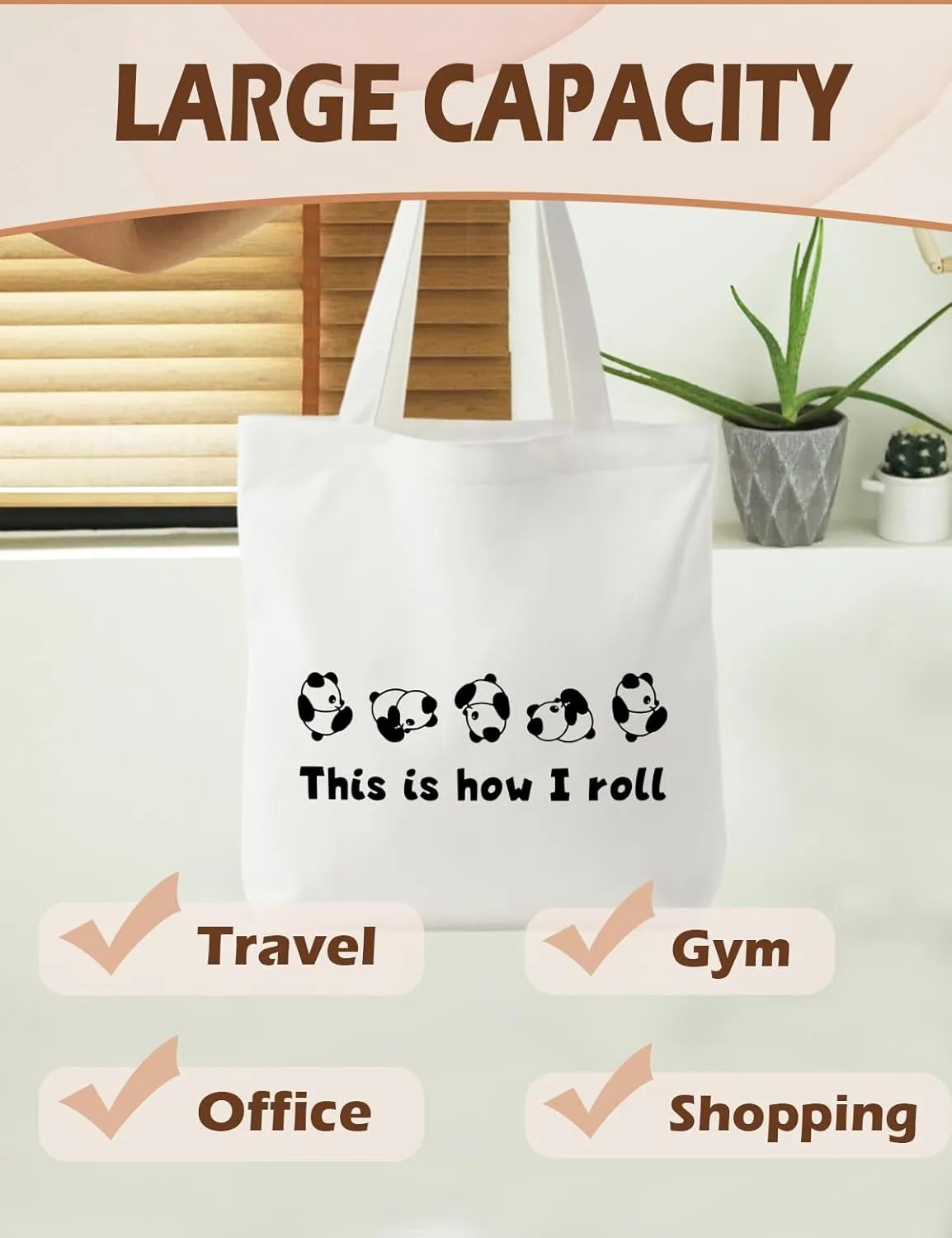 Orange Cat Tote Bag, Cat Gifts for Women Cat Lovers, Cat Mom Lady Gifts