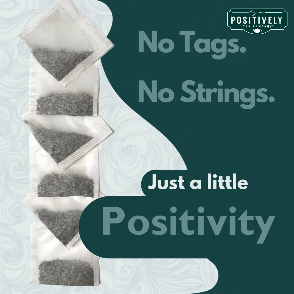 Organic Positively Tea Company, Spearmint Leaf Herbal Tea Bags, 100 Count, Eco-Friendly Tea Bags, Non-GMO