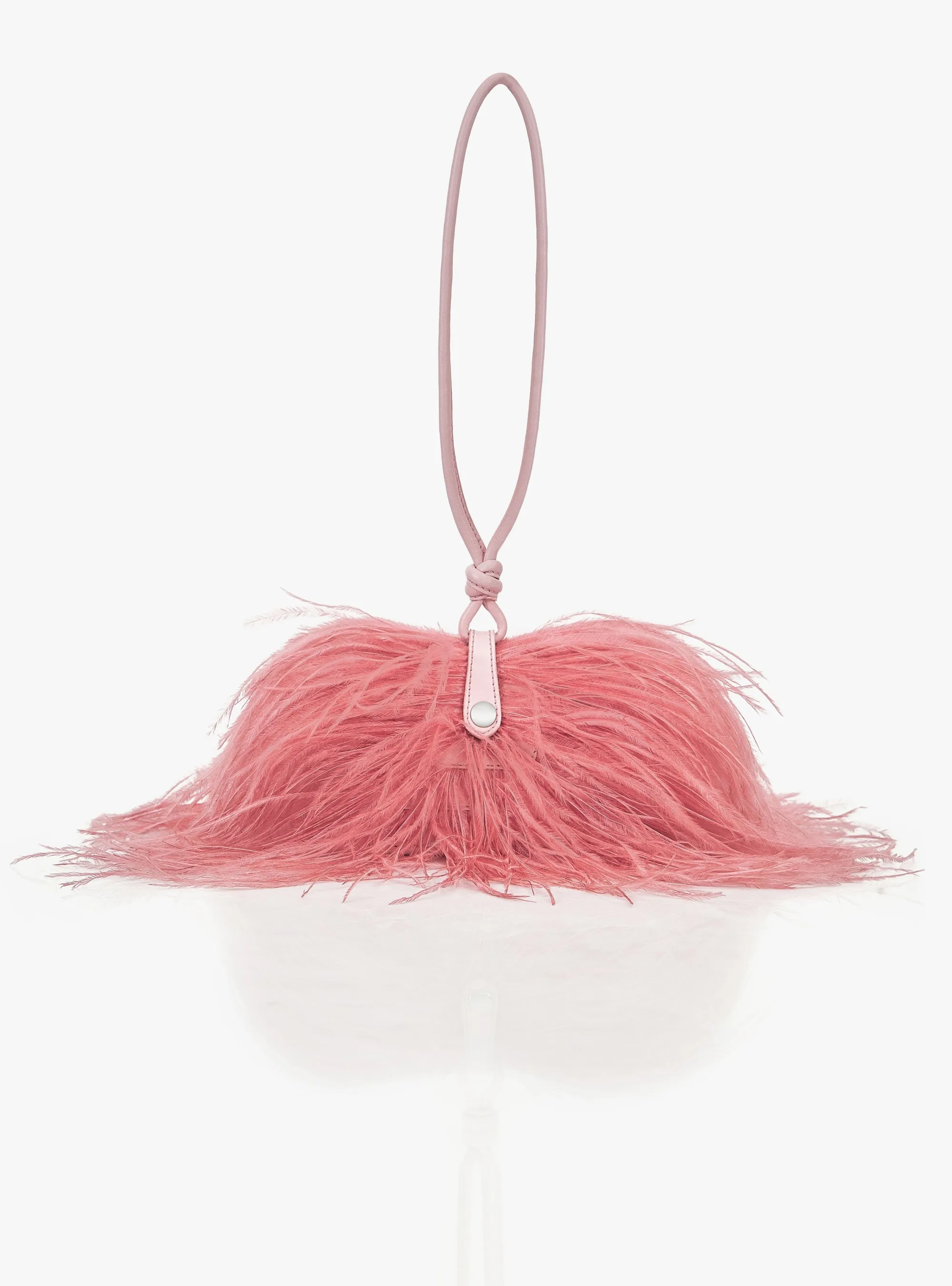 Ostrich pink scarlet minivet bag