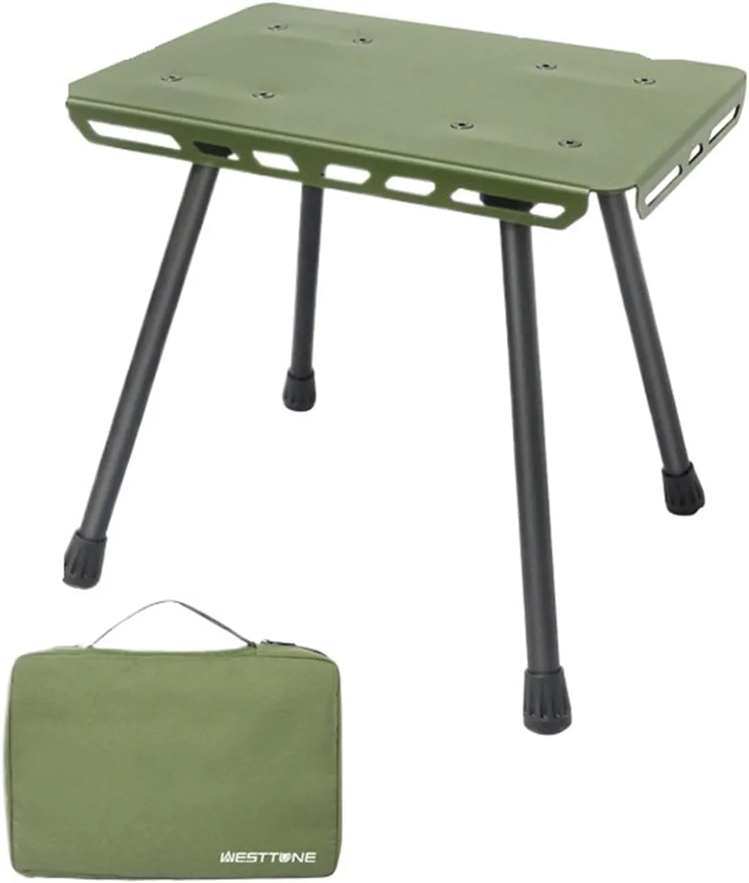 Outdoor Folding Stool Camping Portable Tactical Stool Multifunctional Aluminum Alloy Pony Stool Outdoor Folding Fishing Picnic Plate Stool Small Folding Stool(Green)