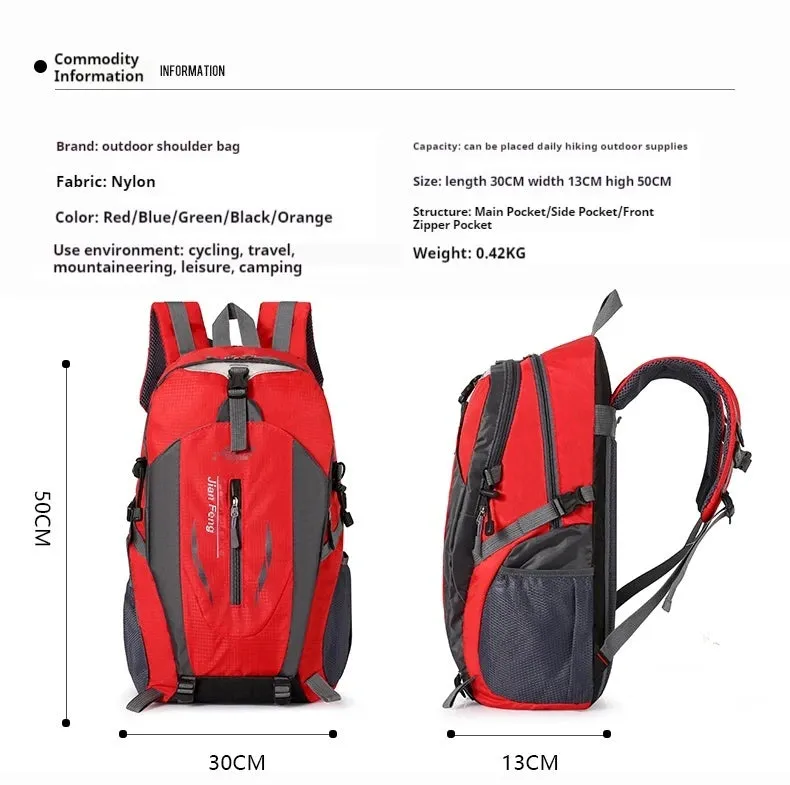 Outdoor Travel Backpack Big Capacity Fashion Travel Backpacks Men Climbing Travel Backpack Classic Sport Travel Backpacks