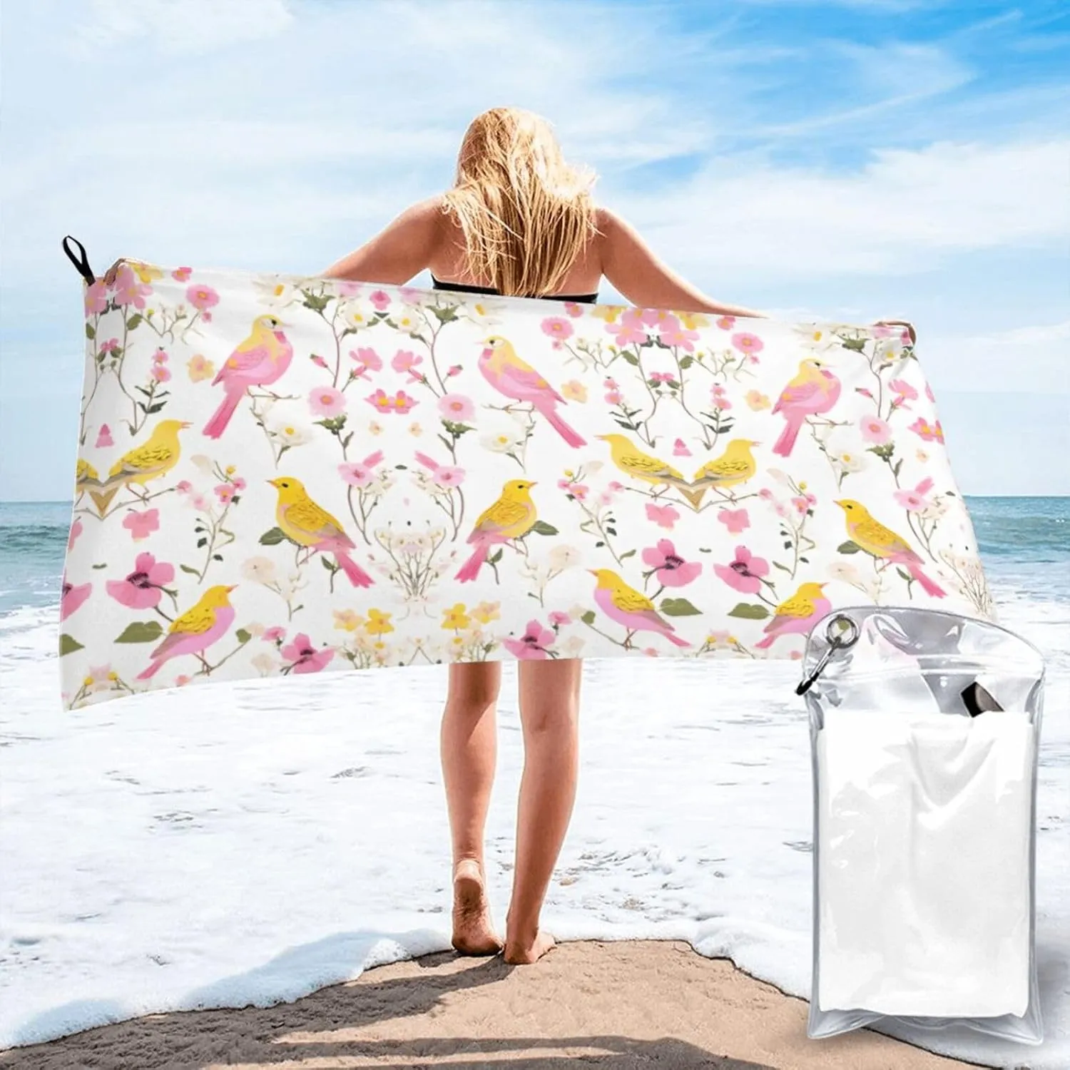 Owl Tree Branches Premium Compact Microfiber Travel Towel-Featherlight & Quick Dry,Sand-Resistant Beach Towel for Swimming,Camping,Vacation Essentials with Carry Pouch