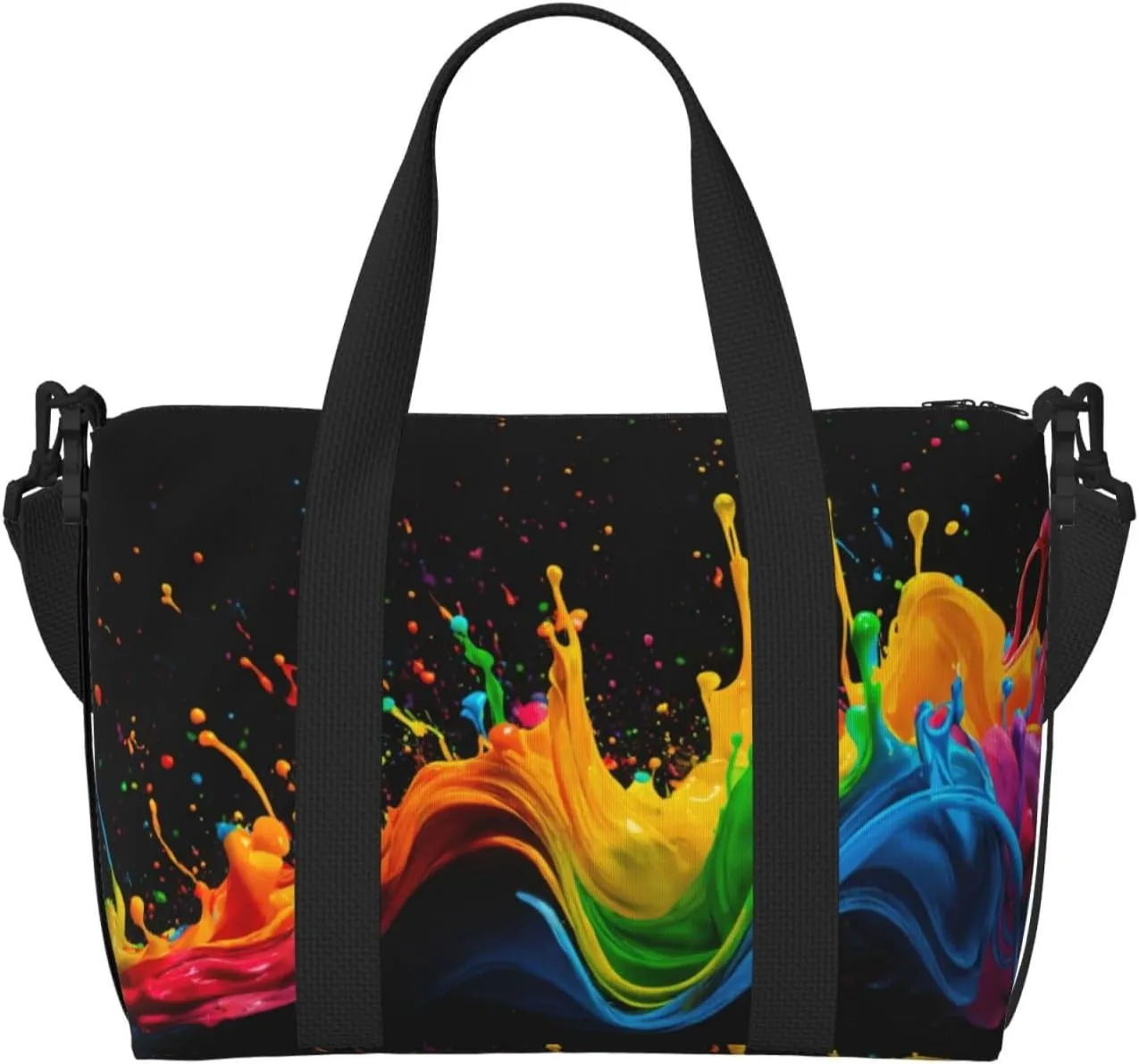 Paint Splatter Backdrop Print Versatile Travel Gym Carry Bag,Ideal For Business,Sports,Weekend Stays