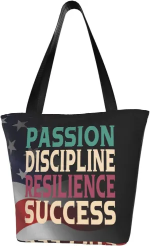 Passion Discipline Resilience Success Fashion Shoulder Bag Large Capacity For Man Or Woman