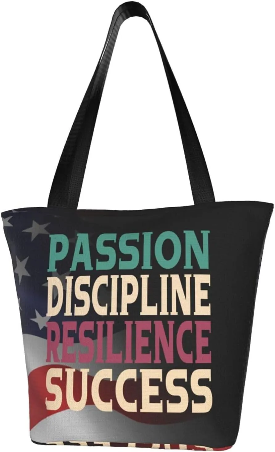 Passion Discipline Resilience Success Fashion Shoulder Bag Large Capacity For Man Or Woman