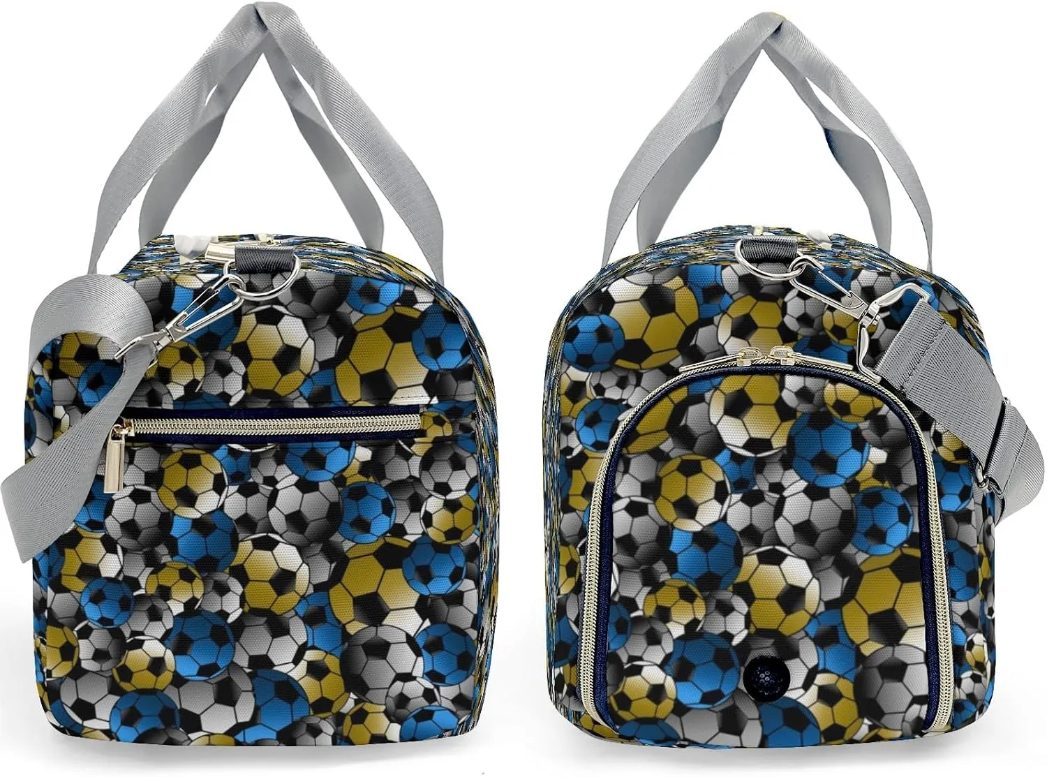 Personalized Soccer Golden Olive Blue Duffle Bag with Name for Women Man Custom Travel Perform Training Bag School Bags