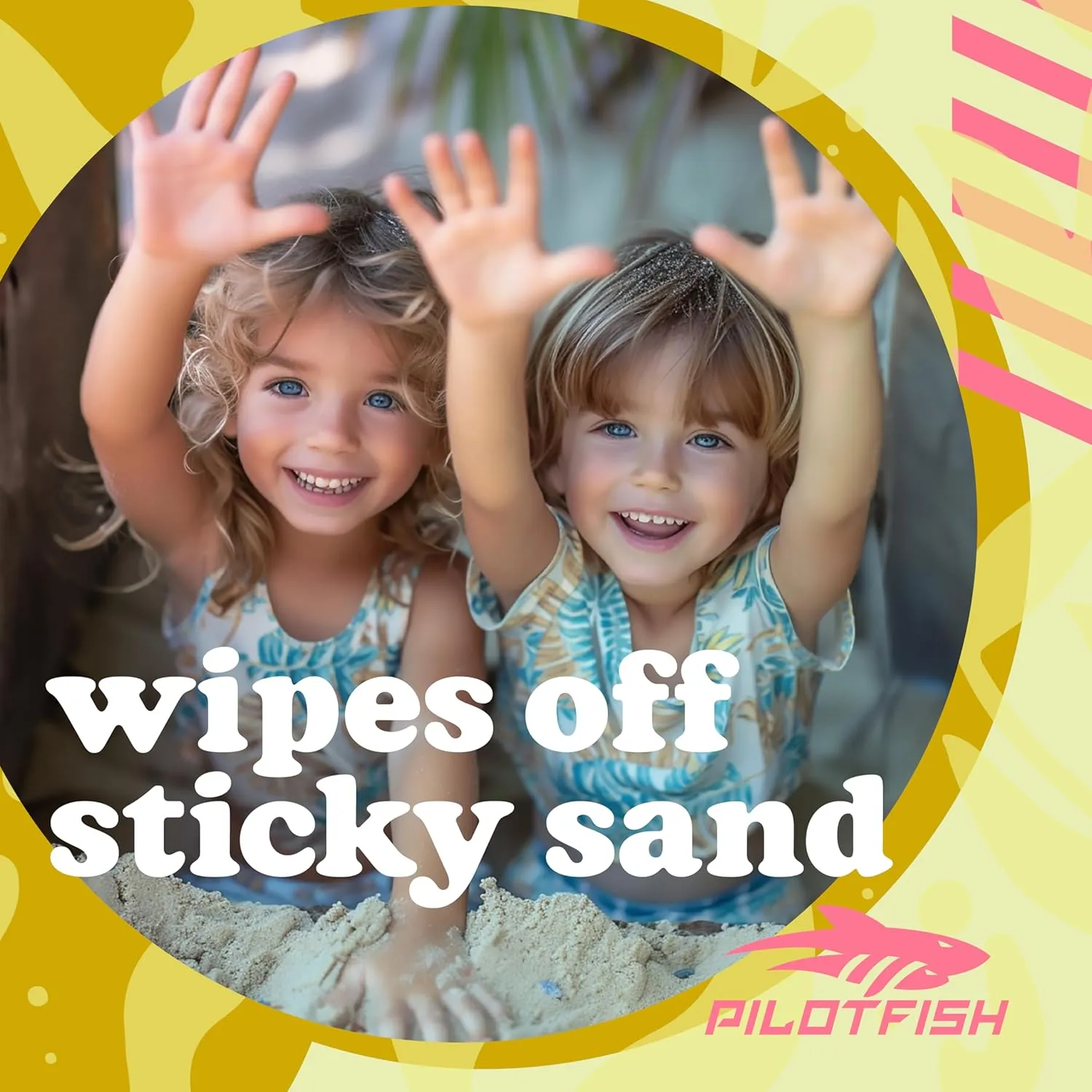 Pilotfish Beach Essentials Sand Remover Bag, Gentle Skin-Friendly Formula with 7 Natural Ingredients, Free of Talc and Fragrance, Sand Removal Beach Accessories, Must Haves, Gifts for Women