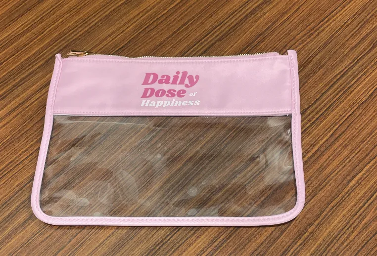 pink clear bags