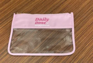 pink clear bags
