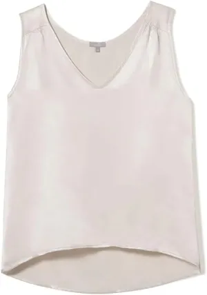 PJ Harlow Women's Jill-V Neck Satin Tank