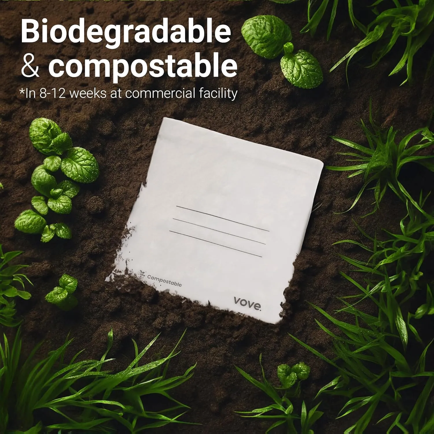 Plant-Based Sandwich size zip Lock Bags | Resealable, Bio and Eco-Friendly | Zip Freezer Bags | Sandwich, Snacks and Vegetable food storage bags | Plastic alternative | 30 bags