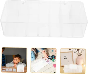 Playing Card Case Organizer Stylish Plastic Card Storage Box Dividers Compact Design for Easy Organization and Space Saving Suitable for Desk Use