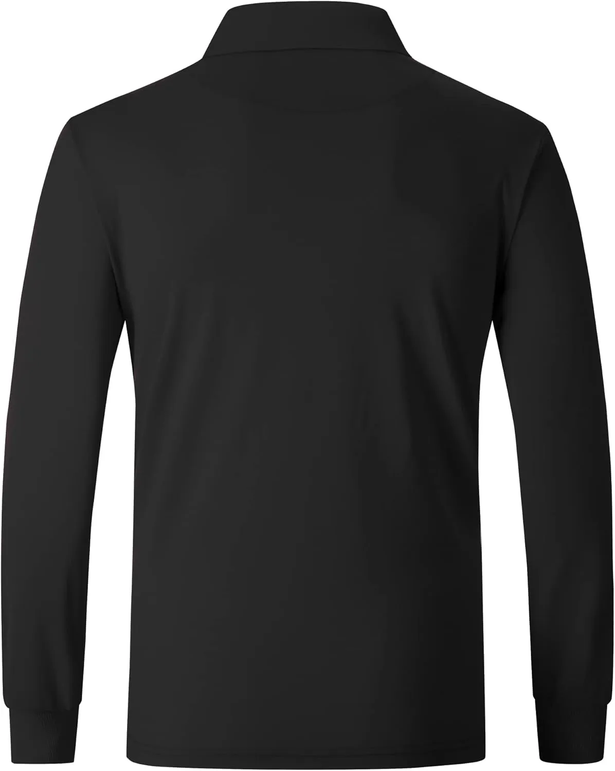Polo Shirts for Men Long Sleeve Moisture Wicking Golf Polos Casual Travel Performance Collar Shirts