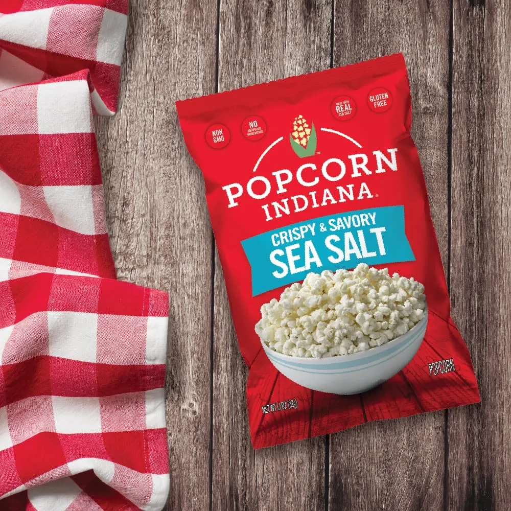 Popcorn Indiana Sea Salt Popcorn, 1.1 Oz (Pack of 6)