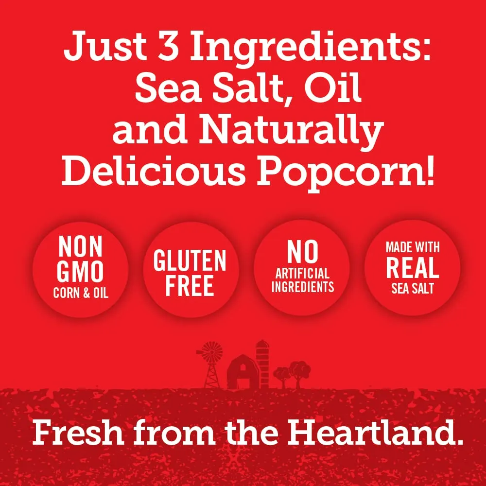 Popcorn Indiana Sea Salt Popcorn, 1.1 Oz (Pack of 6)