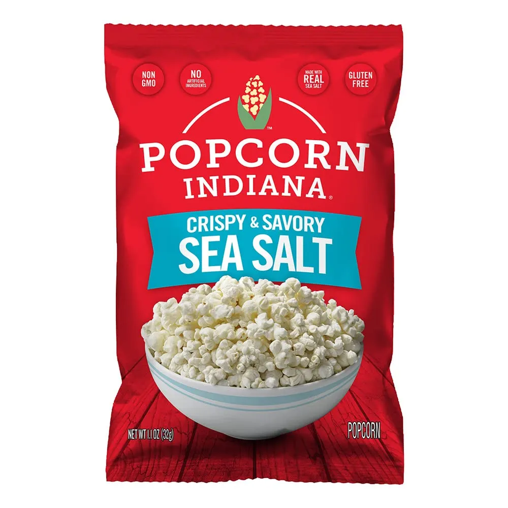 Popcorn Indiana Sea Salt Popcorn, 1.1 Oz (Pack of 6)