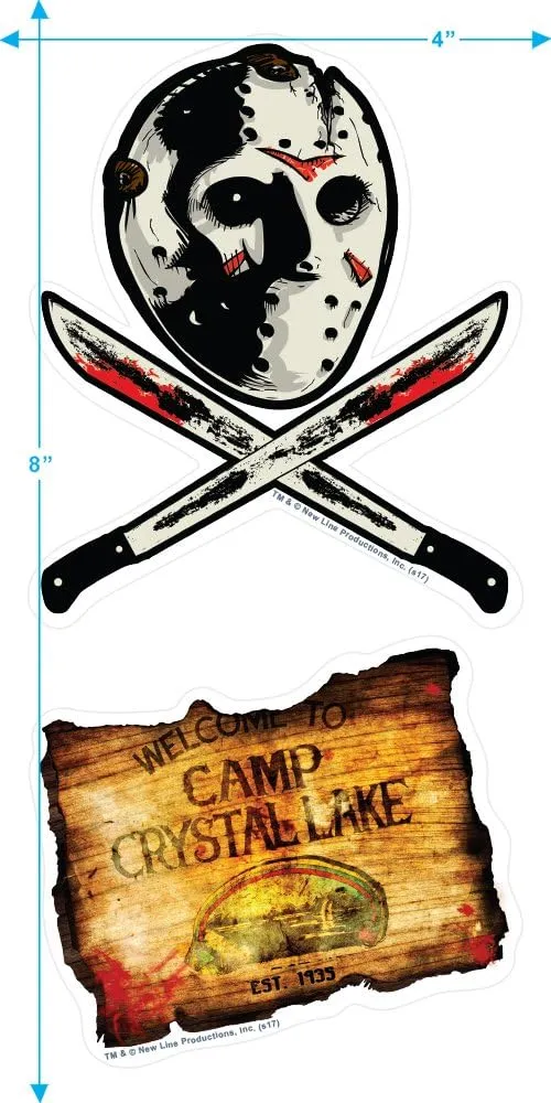 Popfunk Friday the 13th Game Camp Crystal Lake Counselor Pullover Hoodie & Stickers