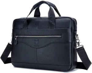 Portable Computer Briefcase Male Leather Shoulder Crossbody Bag Layer Cowhide Business Business Affairs Bag