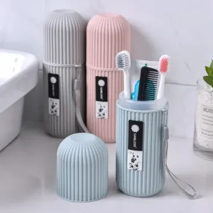 Portable Toothbrush & Toothpaste Holder – Travel Camping Storage Case for Hygiene & Convenience