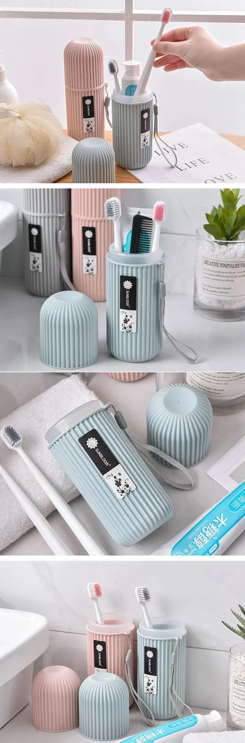 Portable Toothbrush & Toothpaste Holder – Travel Camping Storage Case for Hygiene & Convenience